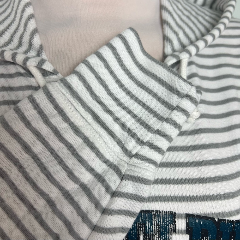 Fanatics Philadelphia Eagles Gray & White Striped Hoodie Sweatshirt Women’s M - Picture 4 of 11